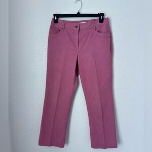 Christopher & Banks Straight Leg Pants Women’s 10 Pink Mid Rise Casual Stretch